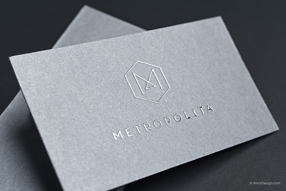Card visit ép nhũ bạc