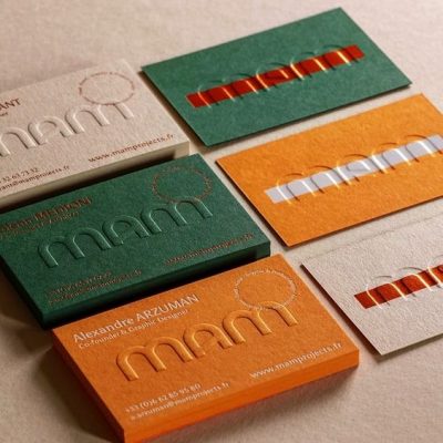 Card visit dập nổi