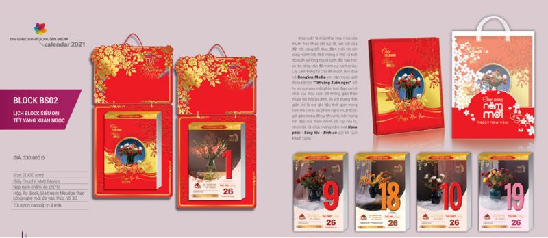 In Lịch Block Siêu Đại BS02 - Tết vàng xuân ngọc