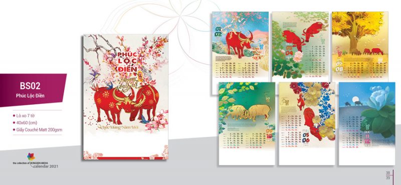 In Lịch Treo Tường BS02 - Phúc Lộc Điền