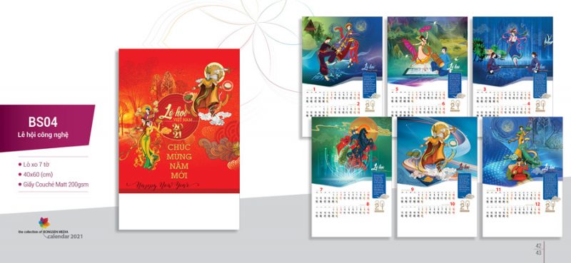 In Lịch Treo Tường BS04 - Lễ hội công nghệ